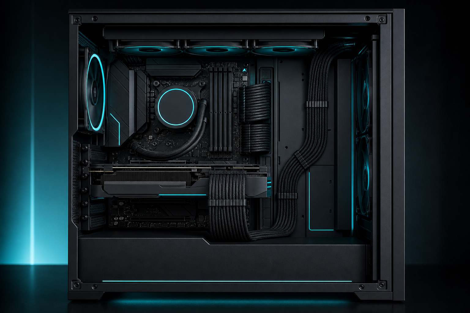 Cable management curato all'interno di un case PC